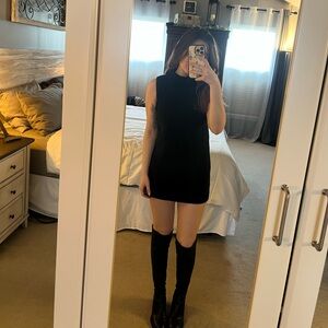 J. Crew knit black turtleneck tunic/dress, XS